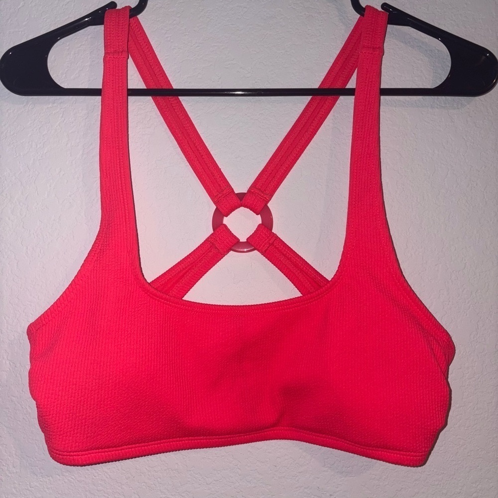 Neon Ribbed Swim Bikini Top - Picture 4 of 9